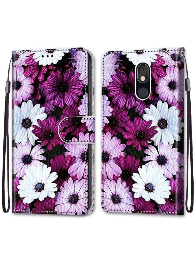 اس-توب جراب لهاتف LG Stylo 5، جراب جلدي من البولي يوريثان بتصميم متقاطع ملون، قابل للطي أفقيًا، مع حامل وفتحات للبطاقات ومحفظة وحبل تعليق - Image 2