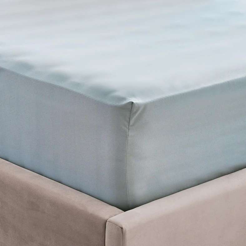 Pan Home Everyday Single Fitted Sheet 90x190+25cm - Metallic Blue - 121FBR9901061 - Image 1