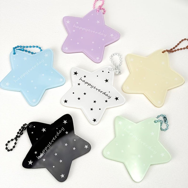 White Photo Holder Star Shaped Acrylic Card Case Fits 1 Inch Photos - Image 3