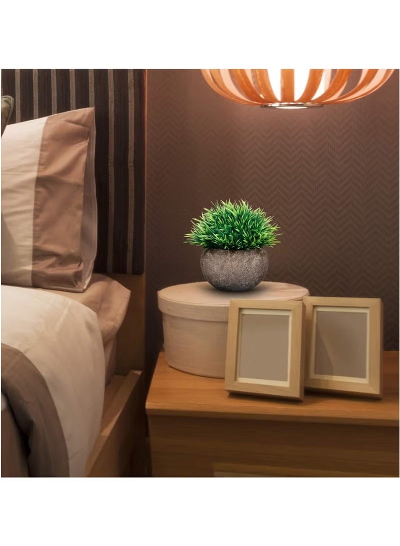 Mini Artificial Plants Set, 2 Pcs Small Fake Plants for Office Kitchen Bathroom Bedroom Mantle Shelf Living Room, Faux Plants in Pots Modern Farmhouse Plants Home Decor - Image 4