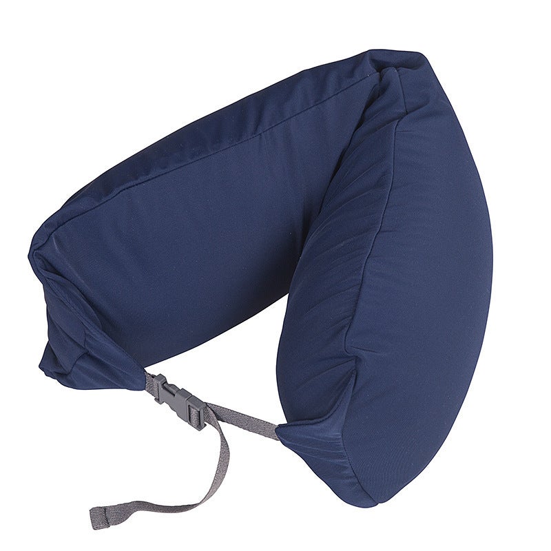 Unprinted U-shaped Pillow Neck Pillow Good Style Travel Pillow Car Office Nap Pillow Travel Pillow Particle Pillow Navy blue slide 