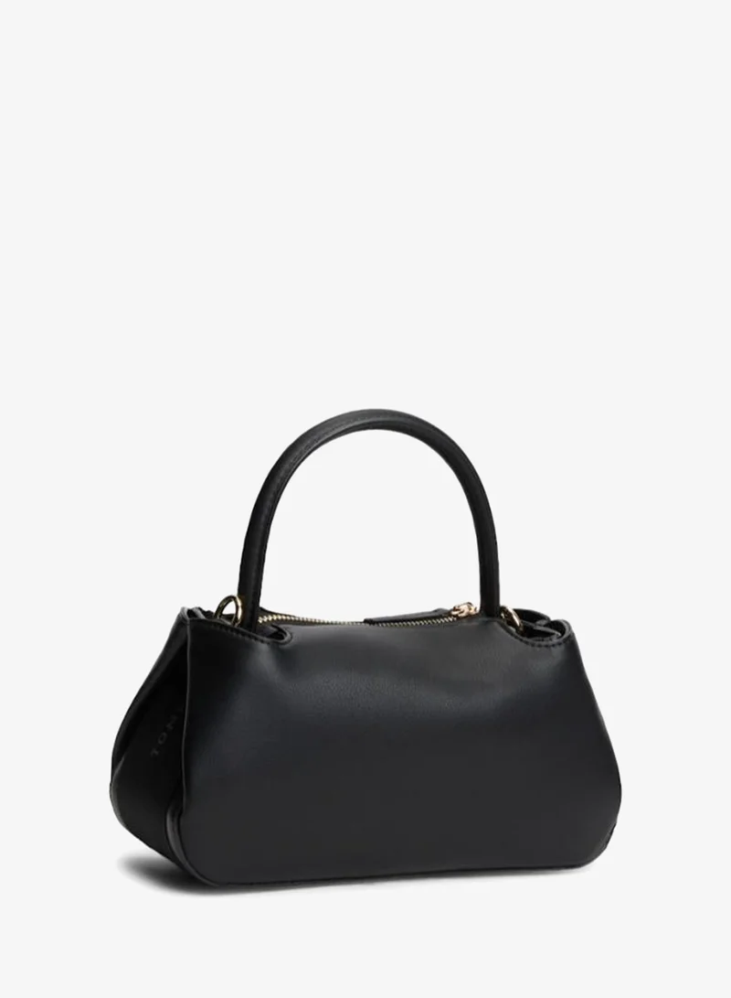 Tommy Hilfiger Black Monogram Repeat Logo Satchel for Women | Best Price UAE