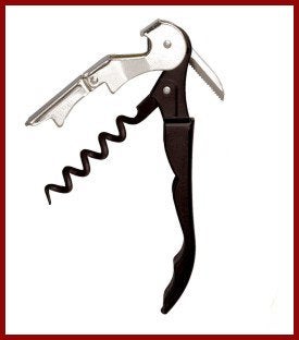 Pulltap's Professional Double-hinged Waiter's Corkscrew with Pulltap's Logo. - Image 1