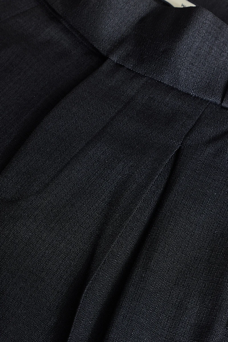 SNITCH Black Relaxed Fit Korean Trousers