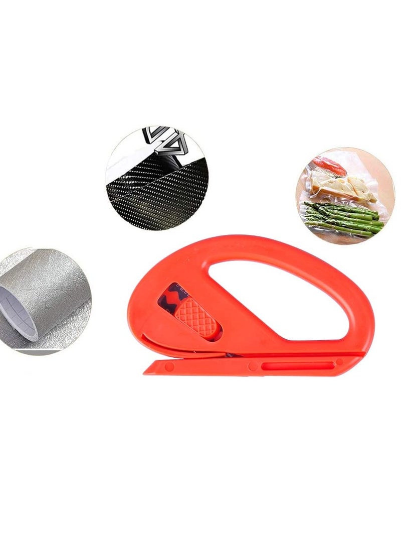 KASTWAVE 4pcs Safety Cutter, Vinyl Film Cutter, Car Packaging Cutting Tool for Paper, Carbon Fiber Vinyl Film and Other Auto Styling Film Cutting, - Image 2