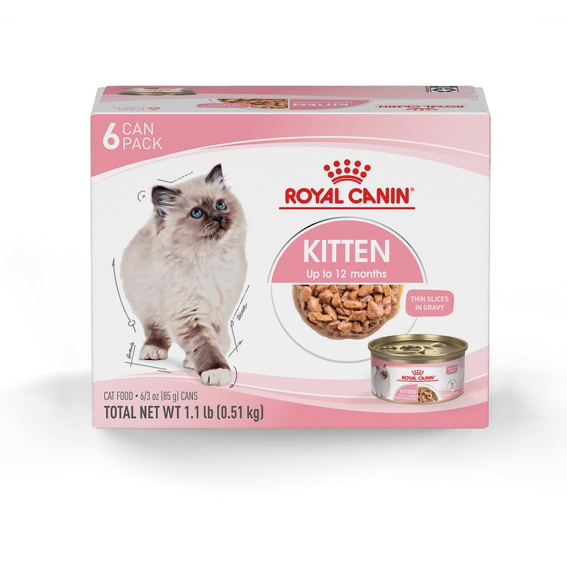 Royal Canin Feline Health Nutrition Kitten Thin Slices in Gravy Cat Food, 3 oz (Pack of 6) - Image 1