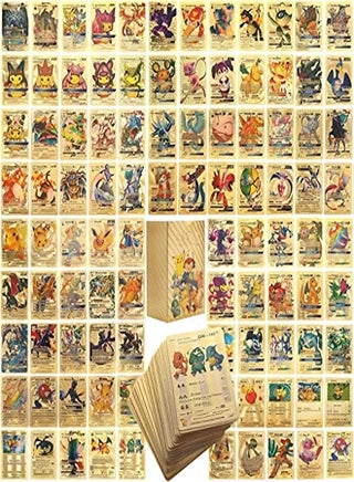 110 PCS Golden Foil Cards - Assorted TCG Deck with V Series, Vmax GX, Rare & Mystery Cards, Gold Foil Card Set for Kids - pzsku/Z42FF7CA52FC8D474FA9DZ/45/_/1742932150/61c3fe1c-f87e-4eb0-bb18-cda819321c29