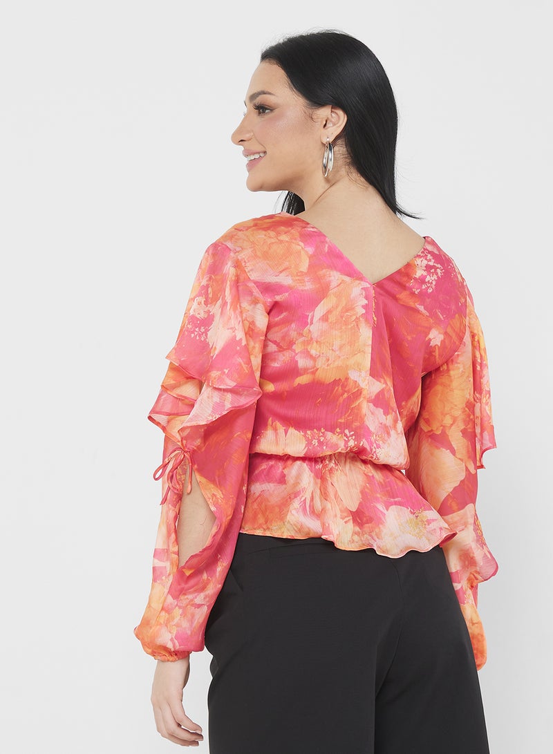 GUESS Floral Printed Crop Top - Image 2