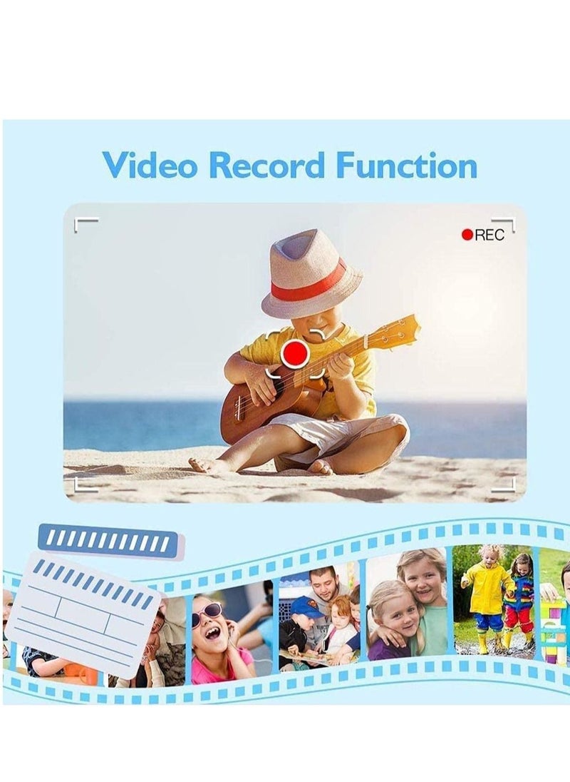 ELTRAZONE - Kids Toy Digital Camera, 2021 Upgrade 1080P Dual Camera 2.0 Inches Screen 20MP HD Video Camcorder with [ 32 GB Memory Card ] Gifts for Child Boys Girls, Best Birthday Gift Games Toy (Blue - Image 1