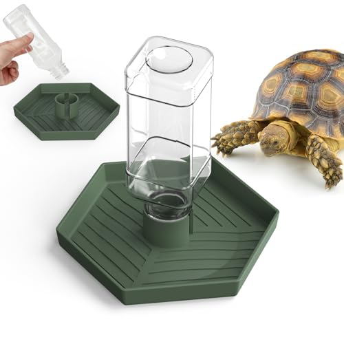 NOMOY Reptile Water DispenserBearded Dragon Water Bowl Small Water Dish for Tortoise Bowls for Reptiles Amphibians L - Image 1
