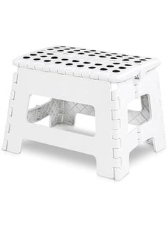 هوكور TRASSLE Folding Step Stool - Step Stool for Kids,Foot Stool with 22CM Height - Holds Up to 150kg - Lightweight Plastic Foldable Step Stool for Kitchen, Bathroom & Living Room  - Image 1