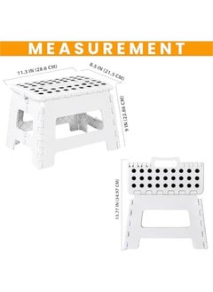 هوكور TRASSLE Folding Step Stool - Step Stool for Kids,Foot Stool with 22CM Height - Holds Up to 150kg - Lightweight Plastic Foldable Step Stool for Kitchen, Bathroom & Living Room  - Image 2