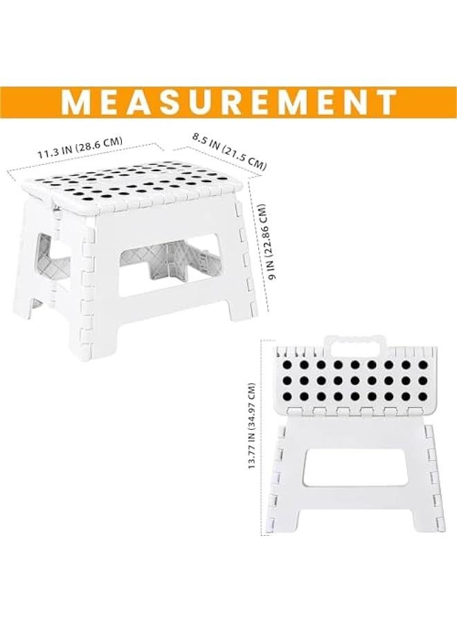 هوكور TRASSLE Folding Step Stool - Step Stool for Kids,Foot Stool with 22CM Height - Holds Up to 150kg - Lightweight Plastic Foldable Step Stool for Kitchen, Bathroom & Living Room - Image 2