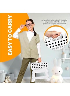 هوكور TRASSLE Folding Step Stool - Step Stool for Kids,Foot Stool with 22CM Height - Holds Up to 150kg - Lightweight Plastic Foldable Step Stool for Kitchen, Bathroom & Living Room  - Image 5