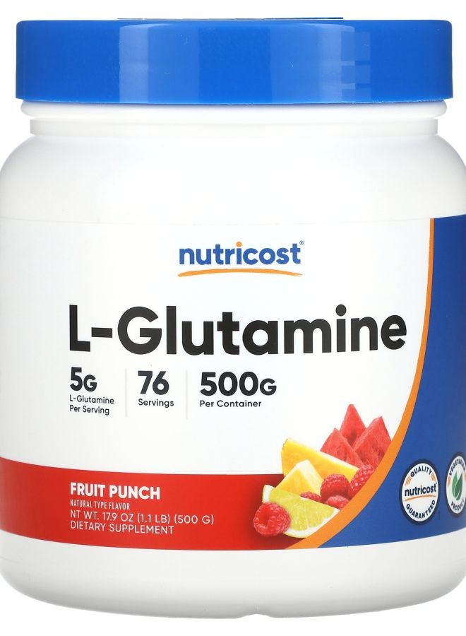 Nutricost L-Glutamine Fruit Punch 17.9 oz (500 g)