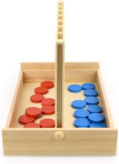 XICEN Game of Connect 4 Strategy Game 4 in a Row Wooden Connect Board Game Foldable Line up 4 Game Strategy Toy for Kids Children Adults  - Image 5