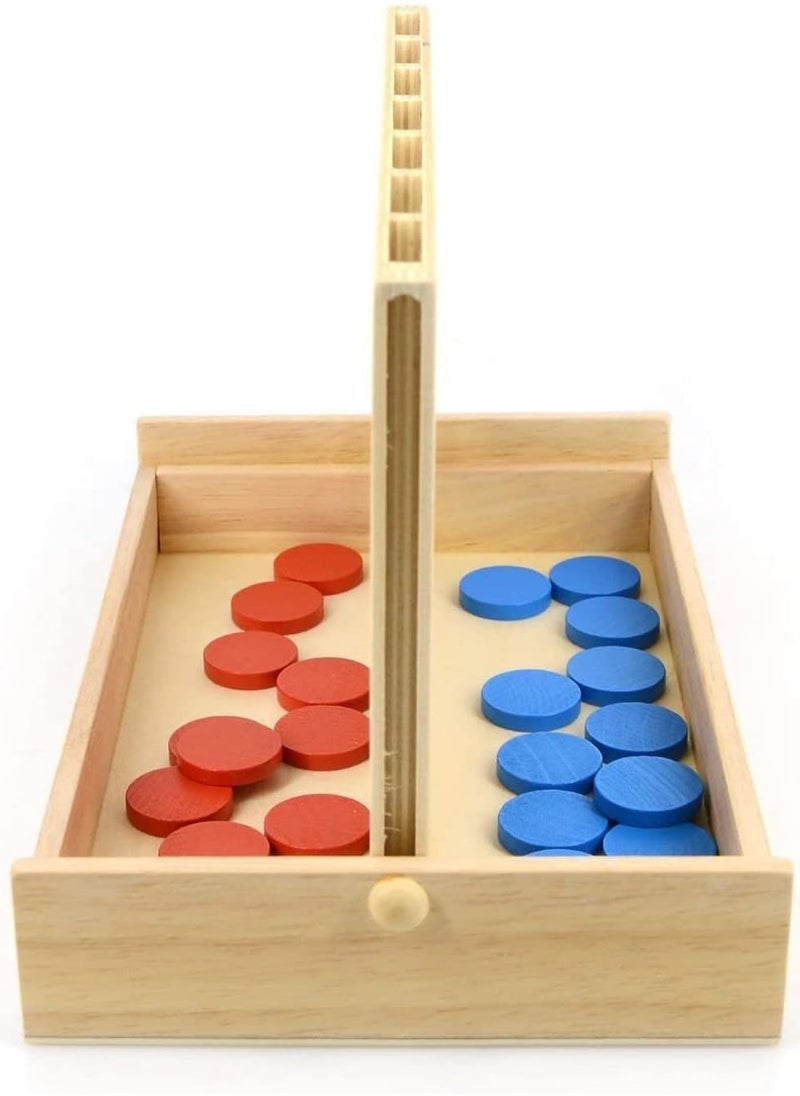 XICEN - Game of Connect 4 Strategy Game 4 in a Row Wooden Connect Board Game Foldable Line up 4 Game Strategy Toy for Kids Children Adults - Image 1