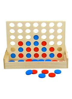 XICEN Game of Connect 4 Strategy Game 4 in a Row Wooden Connect Board Game Foldable Line up 4 Game Strategy Toy for Kids Children Adults  - Image 1