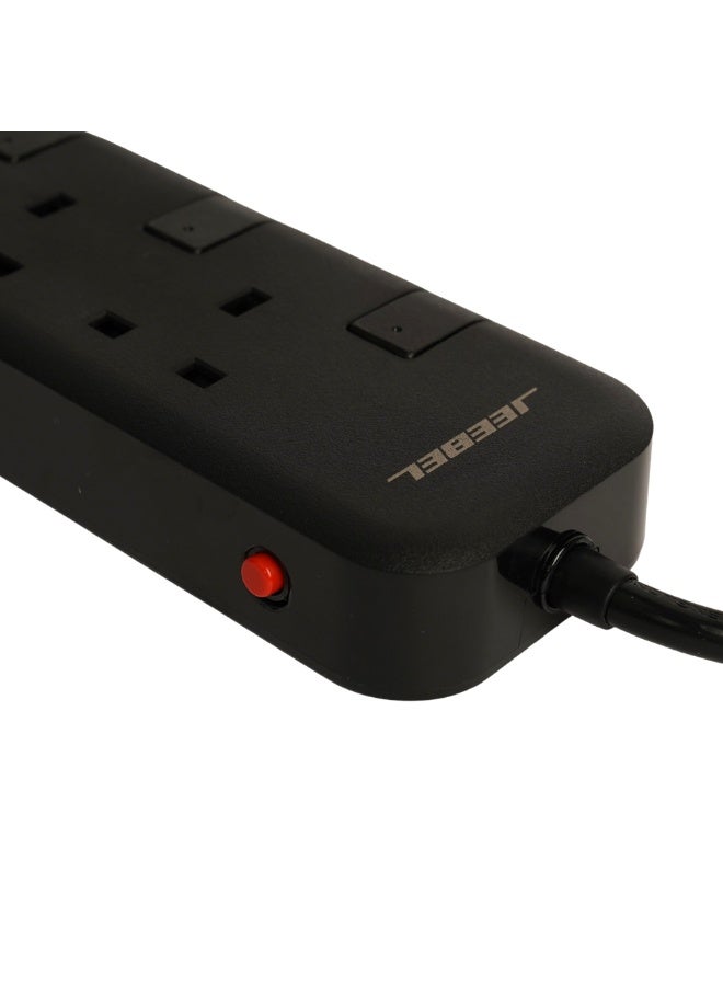 Jeebel Power Extension SASO Certified 2990W with 45W GaN Fast Charging, 4 Independent UK Sockets + USB-C & USB-A, Advanced Safety Protection, 3M Cable - Image 4