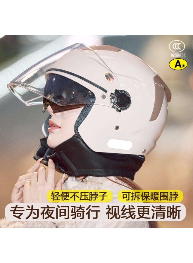 3c Certified Electric Motorcycle Helmet For Girls  New All-season Safety Helmet To Heattech In Autumn And Winter
