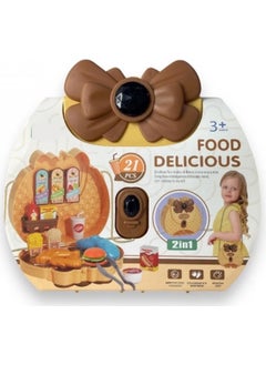 SOLE 2in1, 21 Piece Toy Fast Food Set with Stylish Bag  - Image 3