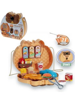 SOLE 2in1, 21 Piece Toy Fast Food Set with Stylish Bag  - Image 1