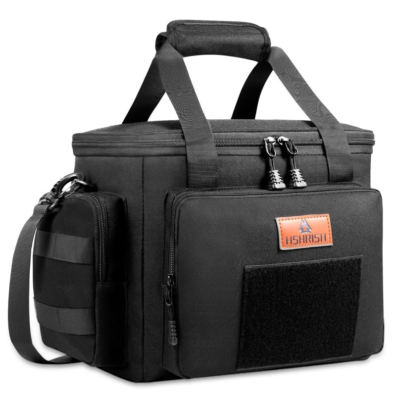 Lunch Bag for Men Tactical Cooler Bag Reusable Waterproof Leakproof Insulated Lunch Box for Adults Men Work Picnic Outdoor Hiking Day trips Camping 13L Black HSHRISH