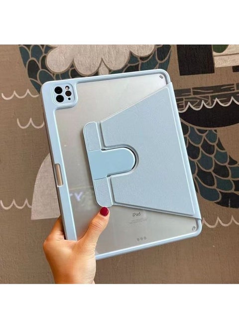 2025 For IPad 11th Generation A16 Protective Cover 360 Rotating Air11 Shell 9 Anti -5 Fall 10.2 Anti -8 Bend Pro6-Color:The 3rd Generation Upgraded Yake 【720 Degree Rotation-ice Blue】-Applicable Mod