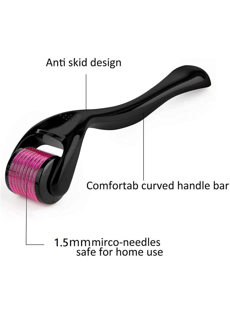 JZS Microneedle Roller - 540 Microneedle Roller Skin Care System for Women and Men, Ideal to Keep Your Skin Young and Radiant - Titanium Needle Roller for Face and Hair (1.5mm) - Image 2