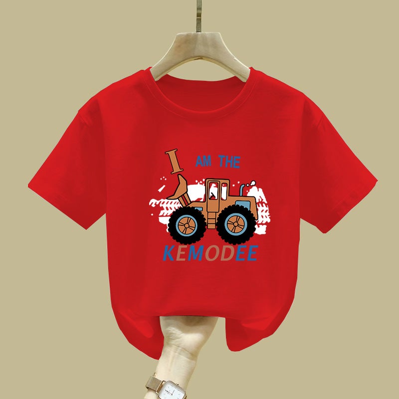 2400# Girls' Short-Sleeved T-Shirt Children'S Western Style Children'S Wear Pure Cotton Base Shirt Half-Sleeved Baby'S Top Trendy - Image 4