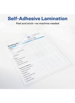 AVERY Avery Clear Laminating Sheets, 9" x 12", Permanent Self-Adhesive, 10 Sheets (73603)  - Image 2