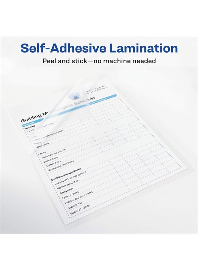 AVERY أوراق الترقق الشفافة من أفيري، 9" × 12"، لاصقة دائمة ذاتية، 10 أوراق (73603) - Image 2