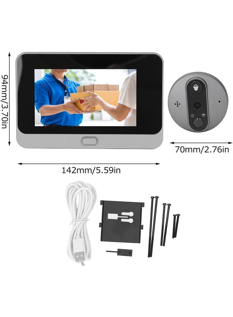 BlueFire Smart Video Doorbell with Indoor Screen Wireless Door Camera Two Way Audio Night Vision Black - Image 4