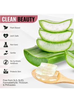 LOOKATME Korean Face Wash for Sensitive Skin - Water Based Bubble Skincare Cleanser - K Beauty Natural Acne Foaming Cleaner - Hydrating Skin Care Cleansing Foam with Low pH - Aloe Vera  - Image 4