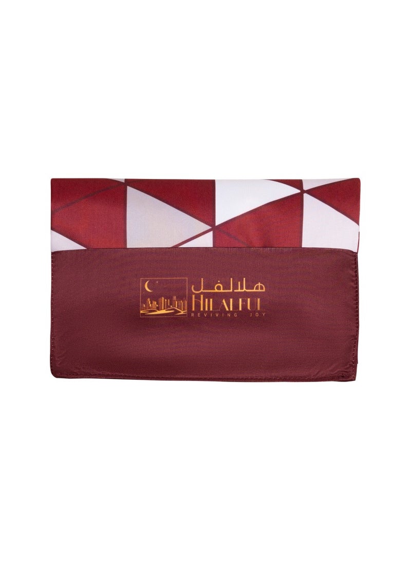 Hilalful HilalFul Salah On The Go Polyester Prayer Mat - Red Mosaic | Muslim Praying Rug for Kids/Children | Water Resistant | Anti-Slip | Islamic Gift for Eid, Ramadan | For Travel | Lightweight  - Image 3