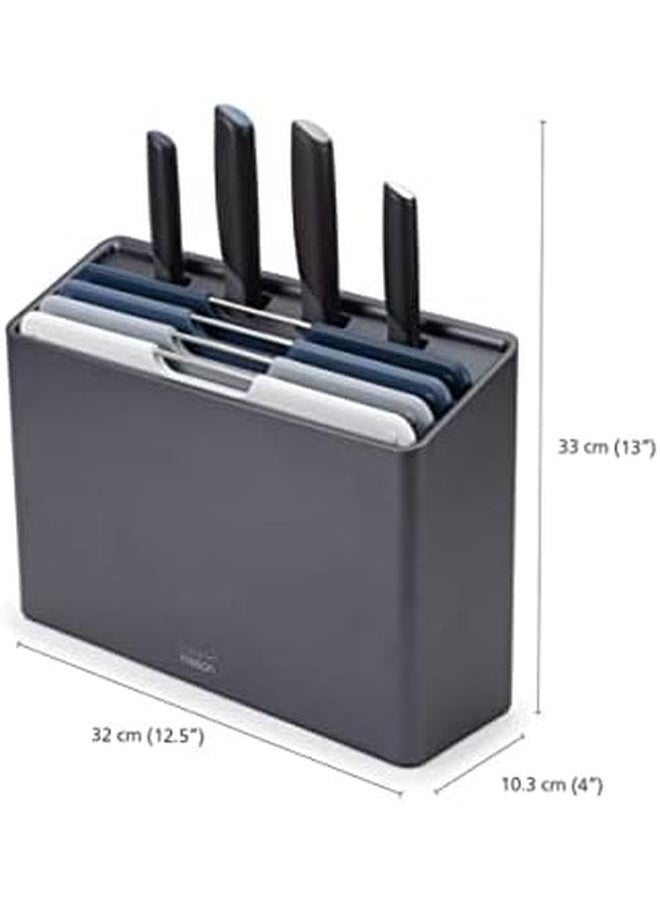 Joseph Joseph Folio Plus 8 Piece Knife And Chopping Board Set With Storage Case Graphite  - Image 2