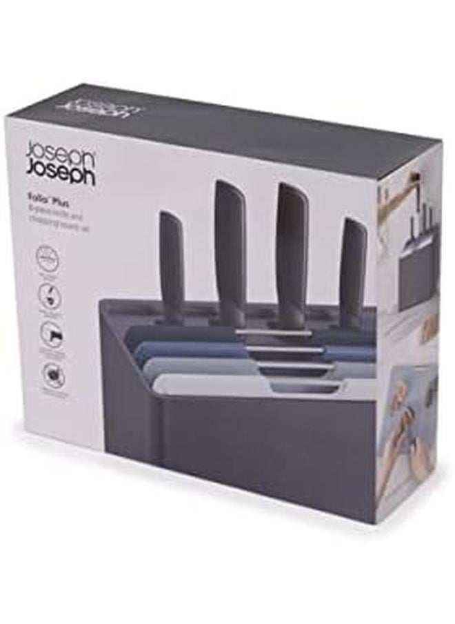 Joseph Joseph Folio Plus 8 Piece Knife And Chopping Board Set With Storage Case Graphite  - Image 3