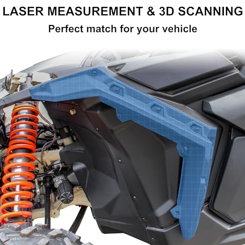 SAUTVS Wider Extended Fender Flares Kit for Can-Am X3, XXL Front Mud Flaps Mud Guards Extension for Can Am Maverick X3 MAX All Models Accessories 2017-2025 (2PCS) - Image 3