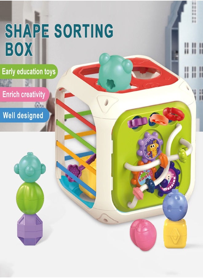 Baby Sensory Montessori Toys Toddler shape sorter Developmental Learning Toys Birthday Gifts, Multifunction Learning Education Preschool Toys