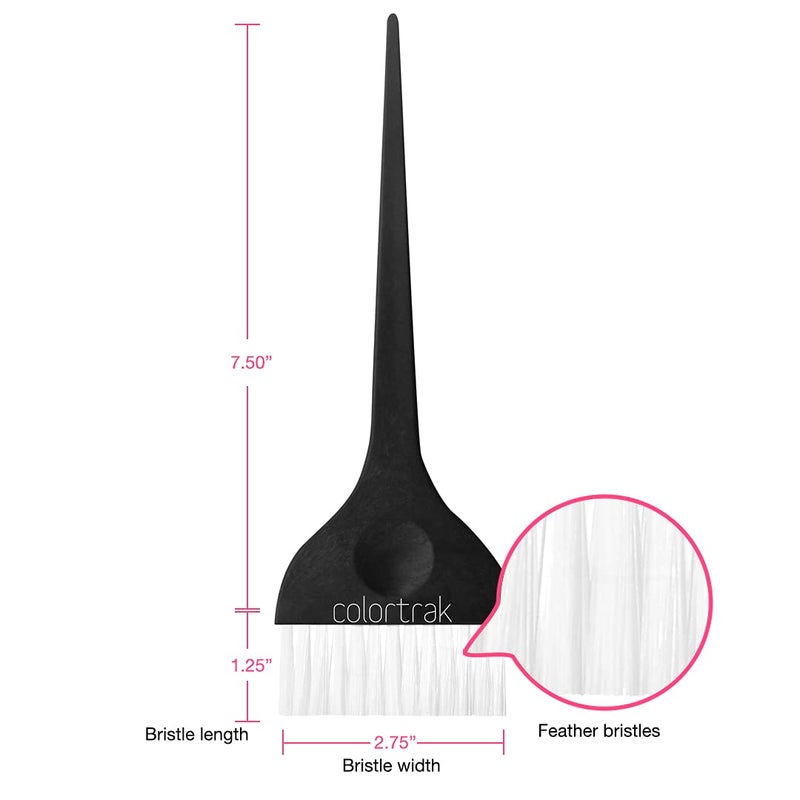 Colortrak Extra Wide Hair Color Brushes, 3 inch Bristle Width Cuts Application time, Firm Bristles, 1 Extra Wide Brush with Ultra-Soft Feather Bristles, Sustainable Wheat Fiber Handles - Image 3