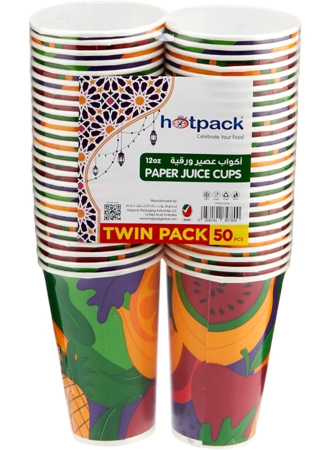 Hotpack Hotpack Paper Juice Cup 12oz Twin Pack  - Image 2