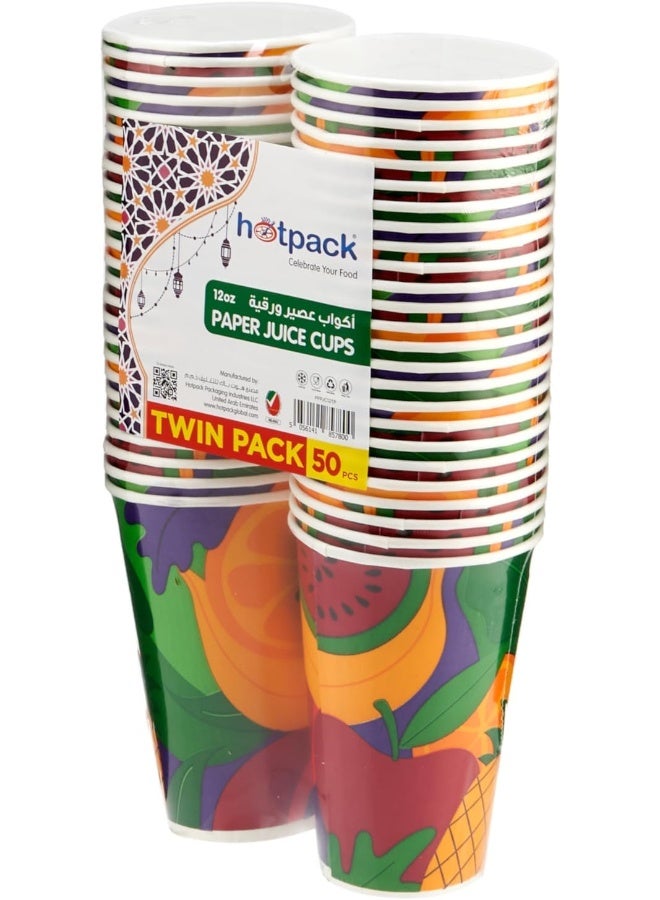 Hotpack Hotpack Paper Juice Cup 12oz Twin Pack  - Image 5