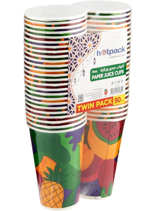Hotpack Hotpack Paper Juice Cup 12oz Twin Pack  - Image 3