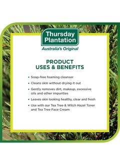 Thursday Plantation Thursday Plantation Tea Tree Face Wash Foam, Gentle Soap-Free Skin Cleanser, 5.1 fl oz  - Image 3