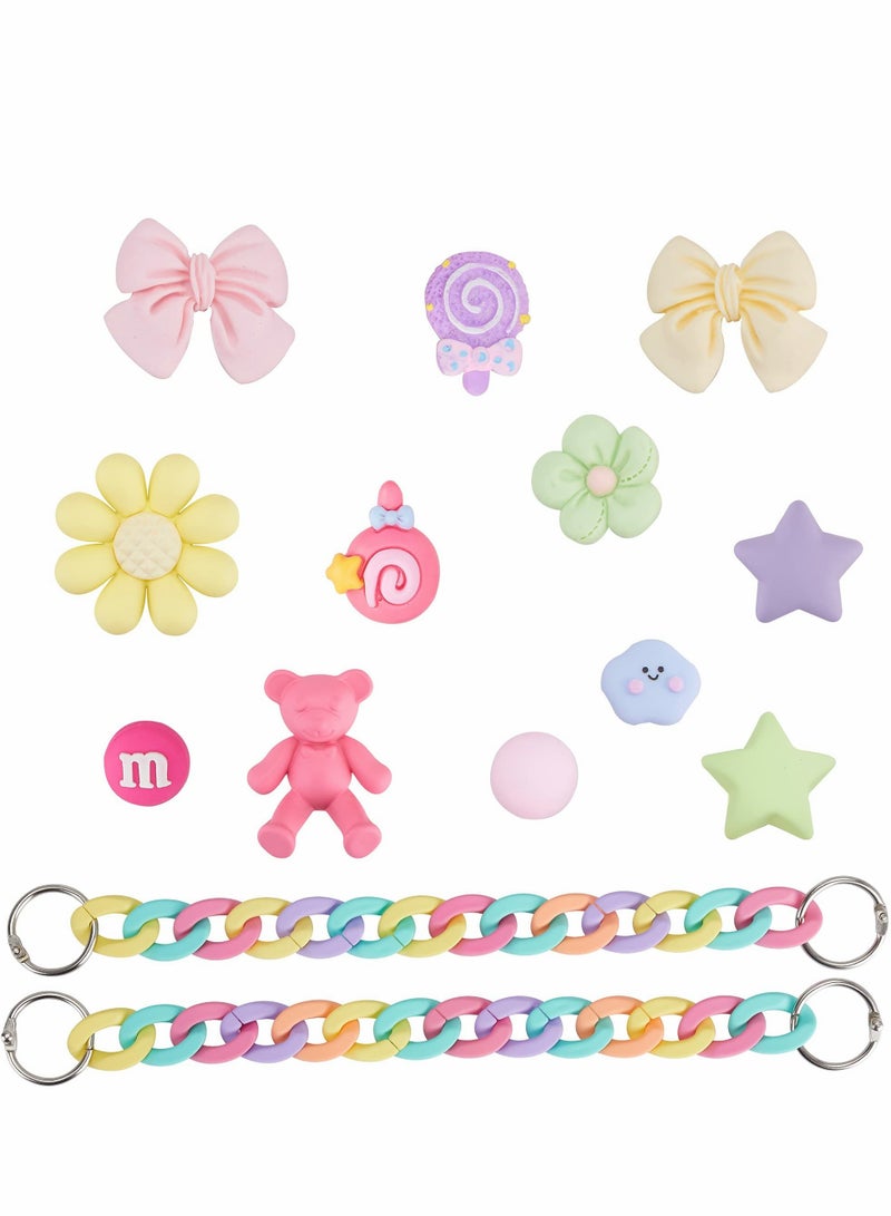 Excefore Shoe Decoration Charms | Girls Women Bling Croc Charms | Jewelry Shoe Charms with Shoe Chains | Accessories for Shoe Clog Sandals Bracelets Party Favor Gifts | 13 Pcs - Image 4