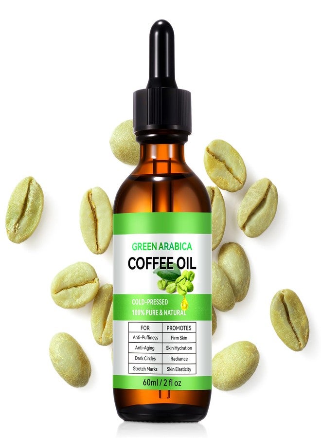 Moulis Green Coffee Bean Oil, Organic Green Coffee Oil for Cellulite, Skin, Face, Body & Hair - Reduces Puffiness, Dark Circles, Stretch Marks, Skin Tightening, Cold-Pressed (2 Fl Oz (Pack of 1 - Image 1