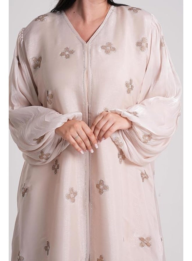 عباية محتشمة أنيقة مزينة للنساء - Image 1