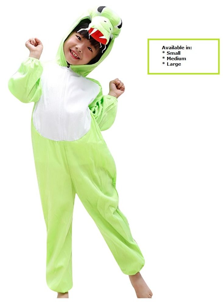 Brain Giggles Brain Giggles Crocodile Animal Plush Costume Design Halloween Carnival Party Jumpsuit for Kids Boys & Girls Large  - Image 4