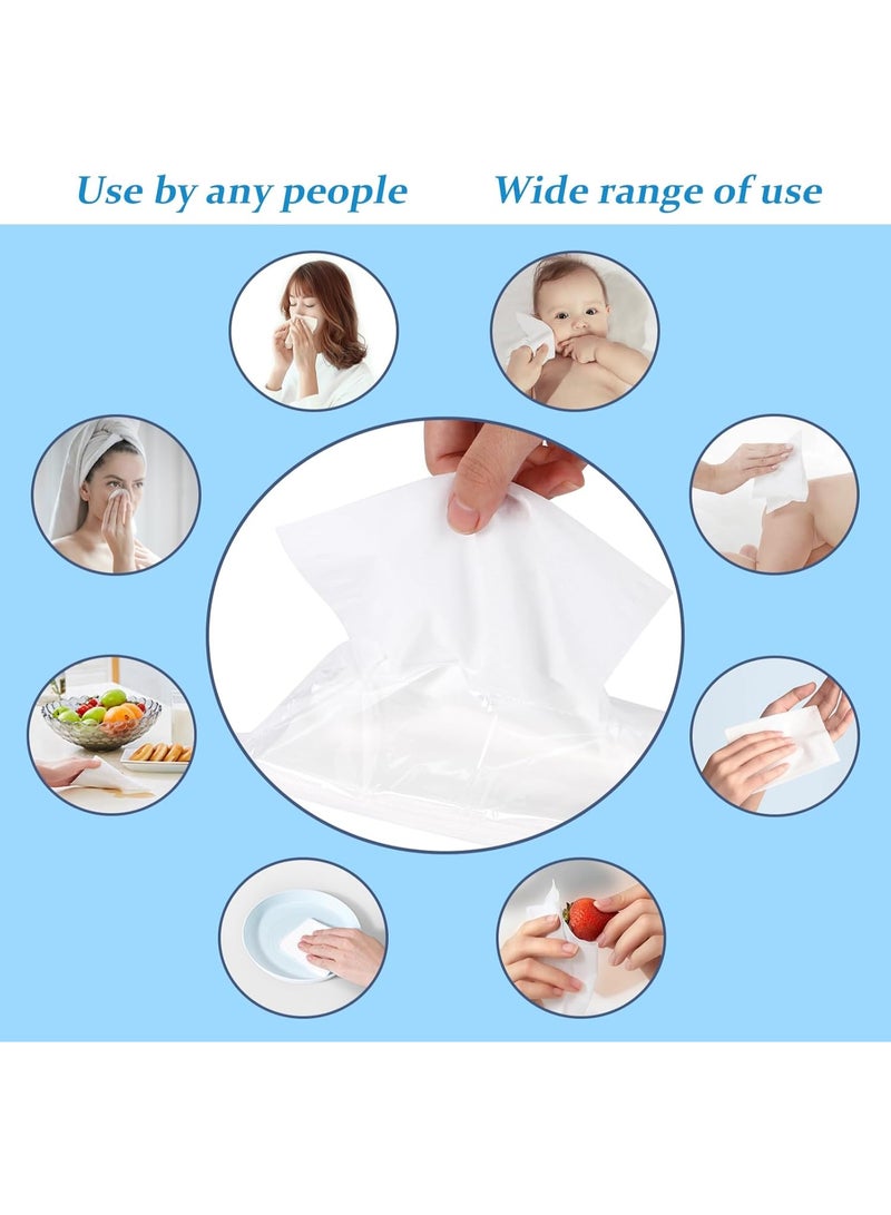 200 Count 2 Ply Plain White Beverage Napkins Disposable Four Fold Cocktails Paper Napkins 9.8" X 9.8" unfolded for Party and Every Day Use - Image 3