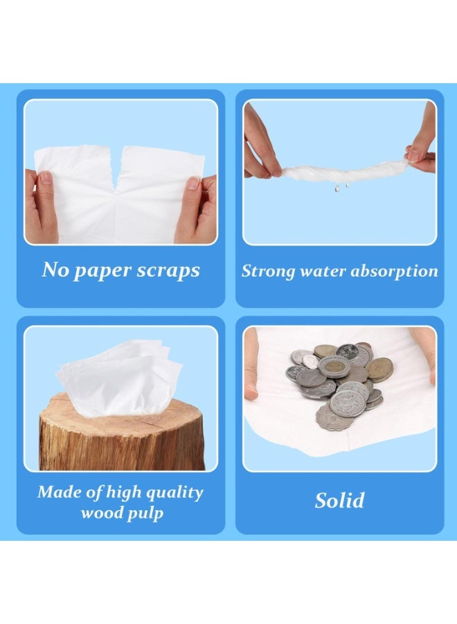 200 Count 2 Ply Plain White Beverage Napkins Disposable Four Fold Cocktails Paper Napkins 9.8" X 9.8" unfolded for Party and Every Day Use - Image 4